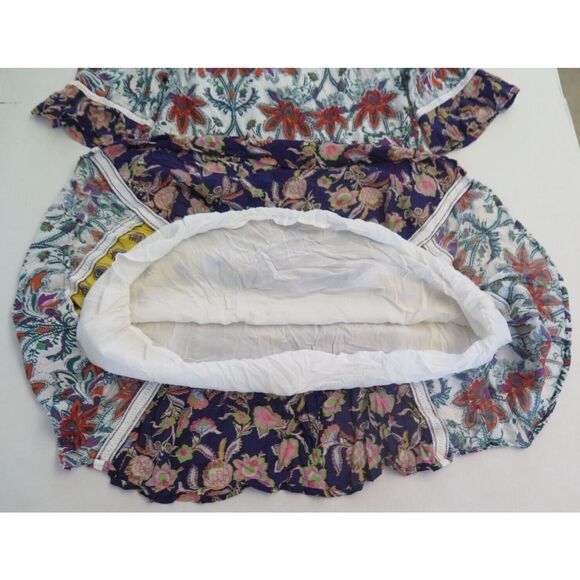 Anthropologie Women's Sz S Purple Patchwork Trapeze Paisley Floral Liika Dress - Picture 13 of 13